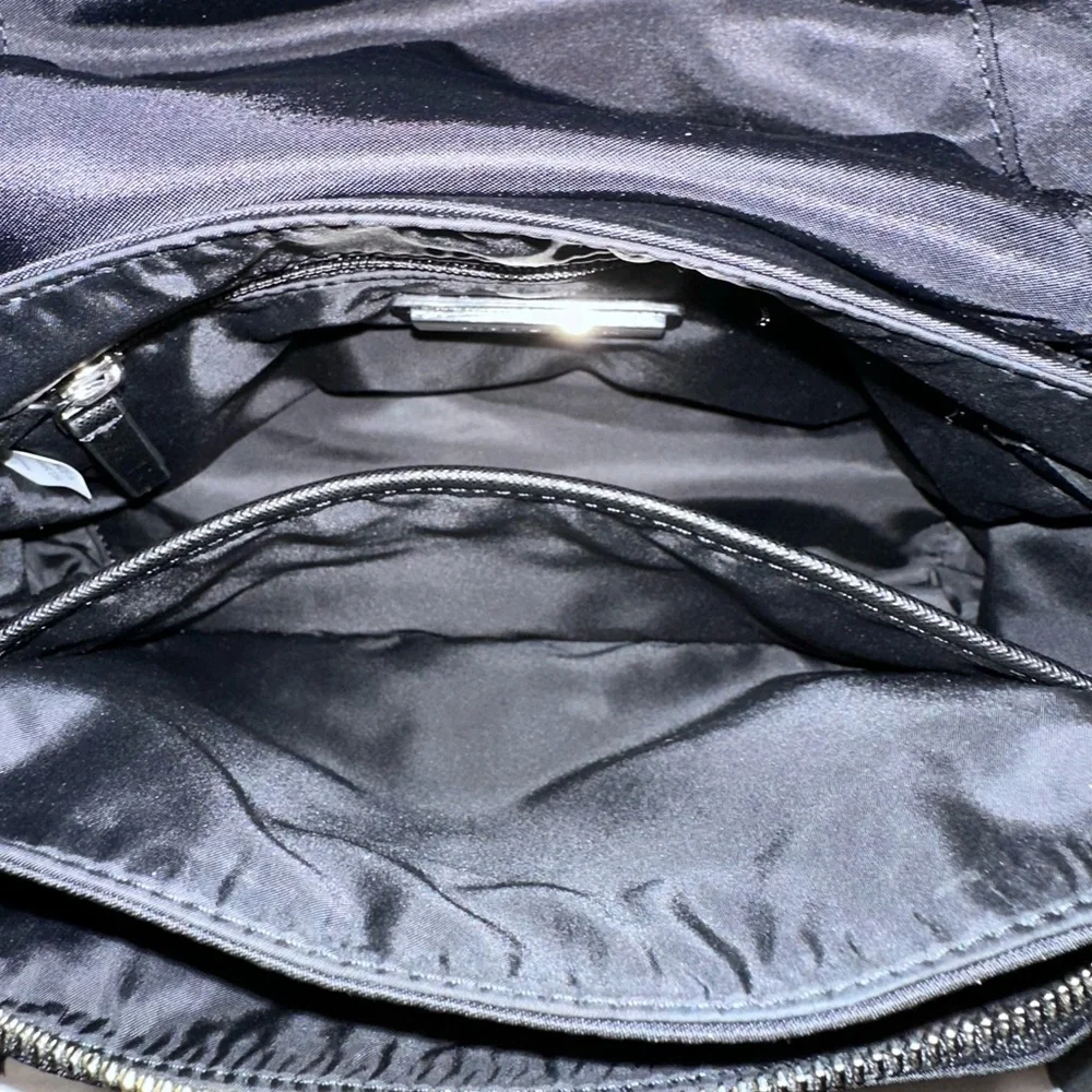 Tory Burch Virginia Recycled Nylon Small Messenger Crossbody ~NWT~ Black - Picture 11 of 14